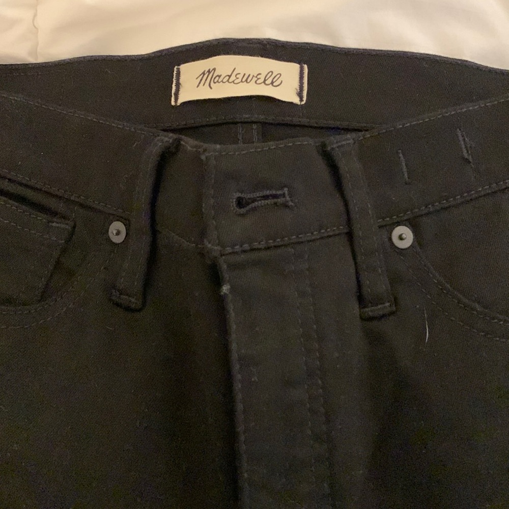 Madewell. Black skinny jeans, size 29- 10” high- rise